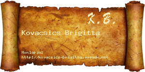 Kovacsics Brigitta névjegykártya