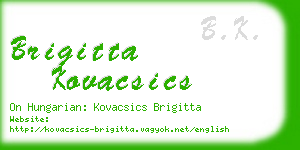 brigitta kovacsics business card